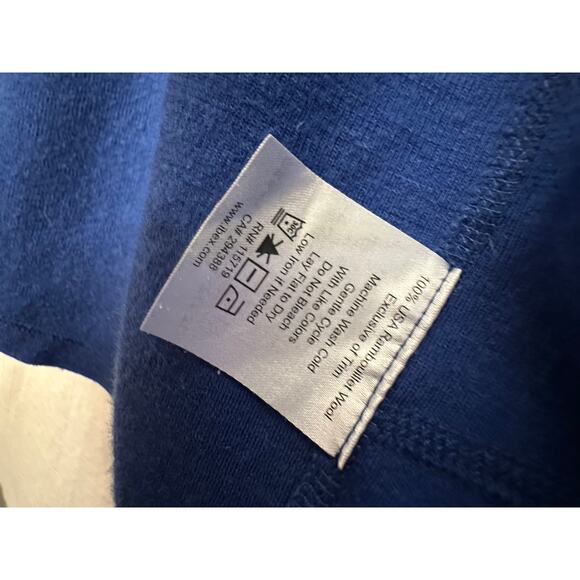 Ibex Men's Full Zip Rambouillet Wool Sweater Full Zip Jacket Blue XL - Picture 10 of 12